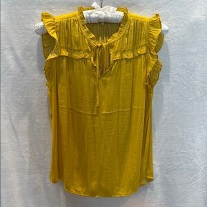 Yellow Ruffled Women's Top